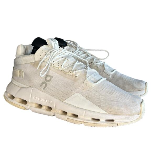 Women's On Running Cloudnova 2 3WE30220108 Mesh Athletic Sneaker Size 9.5 White - Picture 3 of 6